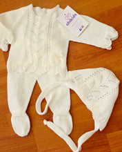 Cargar imagen en el visor de la galería, Conjunto hilo 00 a 3 meses crudo| Primavera Verano