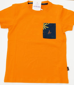 Conjunto "palmeras" naranja 4/14 años