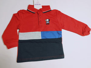 Conjunto "Polo perrito" rojo 1 a 5 años