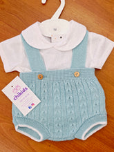 Cargar imagen en el visor de la galería, Conjunto hilo peto 1 a 6 meses verde agua | primavera verano