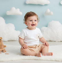 Cargar imagen en el visor de la galería, Conjunto pololo "Delhi" 6 a 36 mes melocotón Ref 11323 | Calamaro