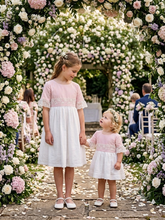 Cargar imagen en el visor de la galería, Vestido "Leonor" rosa 2 a 12 años | Ceremonia Primavera Verano