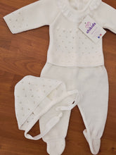 Cargar imagen en el visor de la galería, Conjunto hilo 0 a 6 mes Blanco | Primavera Verano