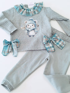 Conjunto "osito lazos" 12 a 48 meses