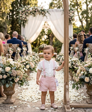 Cargar imagen en el visor de la galería, Conjunto pantalon  "Leonor" rosa 6  a 36 meses | Ceremonia Primavera Verano