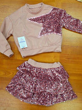 Cargar imagen en el visor de la galería, Conjunto Falda &quot;Estrella&quot; rosa 4 a 14 años