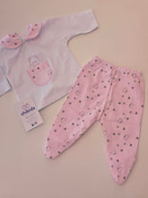 Cargar imagen en el visor de la galería, Conjunto 2 piezas "Osito" 0 a 6 mes rosa | Primavera Verano