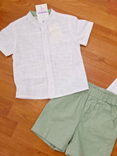 Cargar imagen en el visor de la galería, Conjunto 3 piezas "Venice" blanco / verde 12 a 36 mesesref:ja2697 | Primavera verano