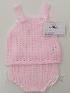 Conjunto "Conil" hilo rosa bebe