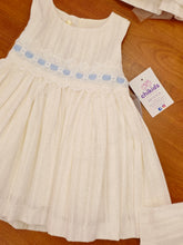 Cargar imagen en el visor de la galería, Vestido 2 a 12 años "Victoria"celeste con tul | Primavera verano