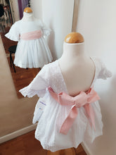 Cargar imagen en el visor de la galería, Vestido Plumeti "Leticia" rosa 2 a 12 años | Ceremonia Primavera Verano