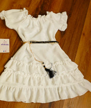 Cargar imagen en el visor de la galería, Vestido y bolso "Ainoha" blanco 2 a 12 años ref 9081