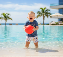 Cargar imagen en el visor de la galería, Conjunto pantalón "Peces" 6 a 24 mes | Calamaro