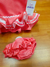 Cargar imagen en el visor de la galería, Vestido y braga Flamenca "Rosarillo" coral 3 a 18 meses