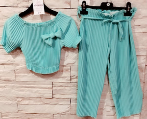 Conjunto "Nadia" verde agua 4/14 años