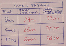 Cargar imagen en el visor de la galería, Vestido y braga Flamenca "Paquera" Blanco roto 3 a 12 meses