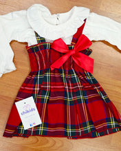 Cargar imagen en el visor de la galería, Vestido &quot;escoces&quot; con camiseta blanca 3 a 36 meses