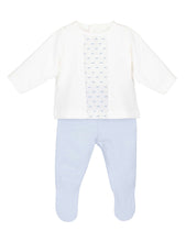 Cargar imagen en el visor de la galería, Conjunto polaina "Goa" 0 a 6 meses azul ref 11276 | Calamaro