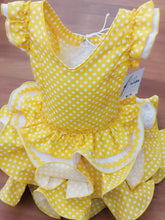 Cargar imagen en el visor de la galería, Vestido Flamenca &quot; Lolita&quot; amarillo/blanco