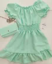 Cargar imagen en el visor de la galería, Vestido+bolso &quot;Bateles&quot; verde agua 4/14 años