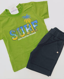 Conjunto "Surf" verde  1/5 años