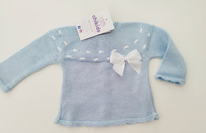 Conjunto 3 pza hilo "mar" celeste 1/3 meses