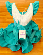 Cargar imagen en el visor de la galería, Traje flamenca "cayetana" verde agua 0/6 años