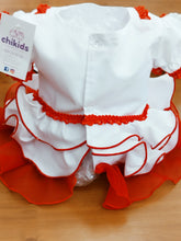 Cargar imagen en el visor de la galería, Flamenca Artesano 3 piezas Rojo/blanco 3 a 24 meses