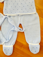 Cargar imagen en el visor de la galería, Conjunto hilo 0 a 6 mes Celeste | Primavera Verano