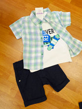 Cargar imagen en el visor de la galería, Conjunto 3 piezas 12 a 36 mes verde y azul ref:rpf1006| Colección primavera-verano