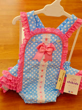 Cargar imagen en el visor de la galería, Ranita Flamenca "Faraona" celeste/rosa 3 a 18 meses