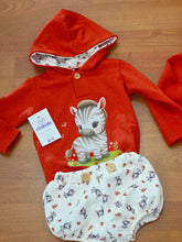 Cargar imagen en el visor de la galería, Conjunto de ranita y sudadera &quot;cebra&quot; cazuela de 12 a 36 meses