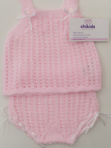 Conjunto "Conil" hilo rosa bebe