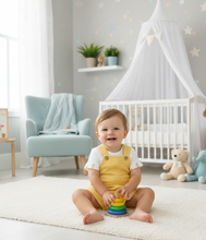 Cargar imagen en el visor de la galería, Conjunto peto "Gaya" 6 a 24 meses color mostaza | Calamaro