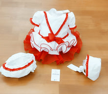 Cargar imagen en el visor de la galería, Flamenca Artesano 3 piezas Rojo/blanco 3 a 24 meses