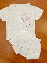 Cargar imagen en el visor de la galería, Conjunto hilo "Jazmin" blanco 0 y 3 meses ref:1883 | Canastilla