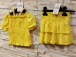 Conjunto " Acacia" amarillo falda 4/14 años