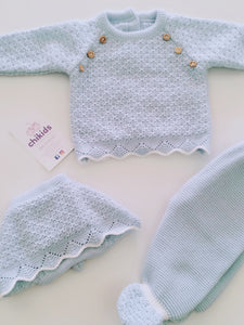 Conjunto 3 piezas 1690 celeste 0 a 6 meses