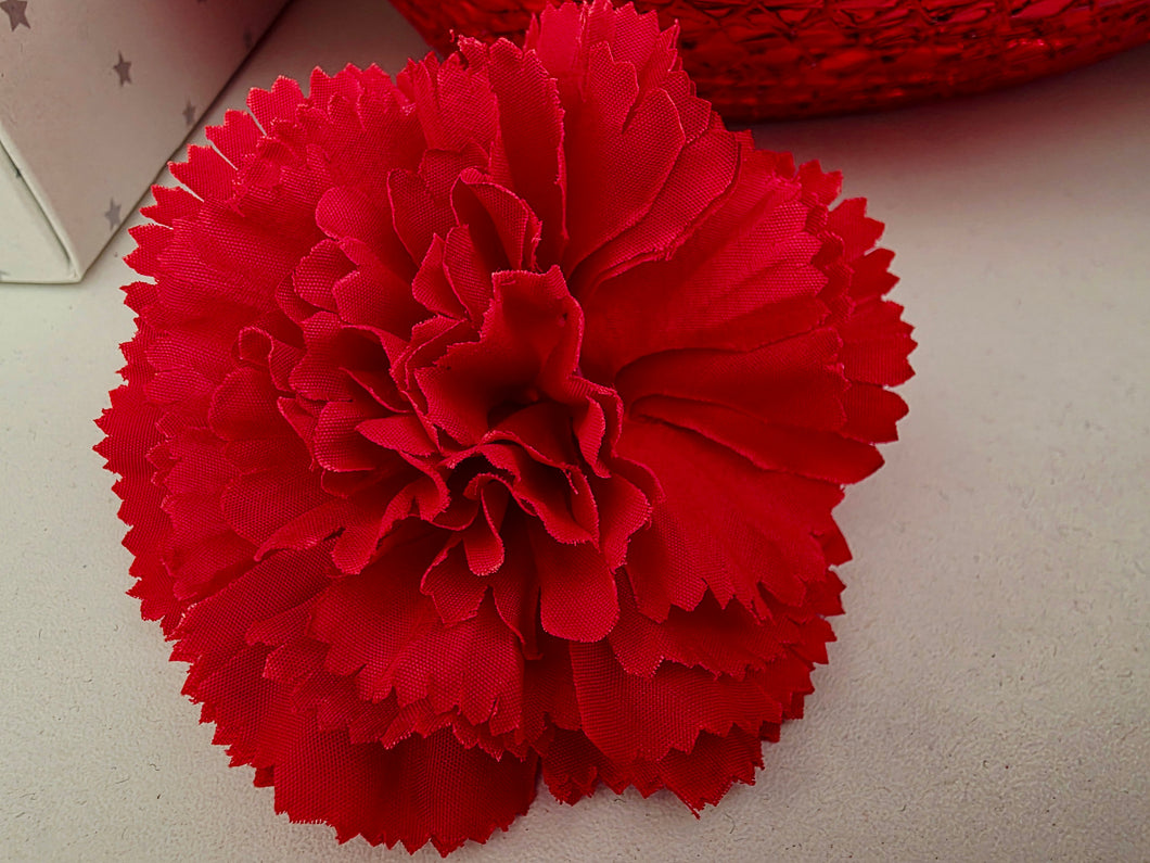 Flor flamenca pinza pico pato roja