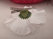 Cargar imagen en el visor de la galería, Flor flamenca pinza pico pato blanca