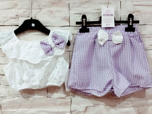 Conjunto "Feria" malva 4/14 años