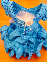 Cargar imagen en el visor de la galería, Vestido Flamenca "Buleria" Azul lunar azul 0 a 6 años