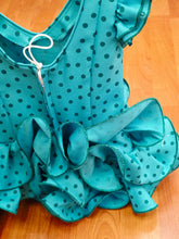 Cargar imagen en el visor de la galería, Vestido Flamenca "Buleria" Verde lunar verde 0 a 6 años