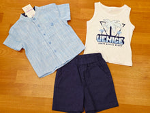 Cargar imagen en el visor de la galería, Conjunto 3 piezas "Venice" azul 12 a 36 meses ref:ja2697| Primavera verano