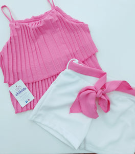 Conjunto "Camila" rosa 4/14 años