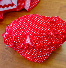 Cargar imagen en el visor de la galería, Vestido y braga Flamenca "Rosarillo" rojo/blanco 3 a 18 meses
