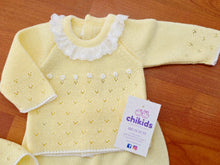 Cargar imagen en el visor de la galería, Conjunto hilo 0 a 6 mes Amarillo | Primavera Verano