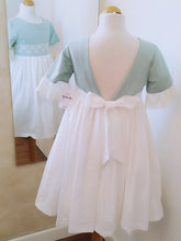 Cargar imagen en el visor de la galería, Vestido "Leonor" verde 2 a 12 años | Ceremonia Primavera Verano