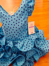 Cargar imagen en el visor de la galería, Vestido Flamenca "Buleria" Azul lunar azul 0 a 6 años