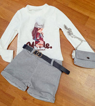 Cargar imagen en el visor de la galería, Conjunto con bolso &quot;Model&quot; gris 4 a 14 años